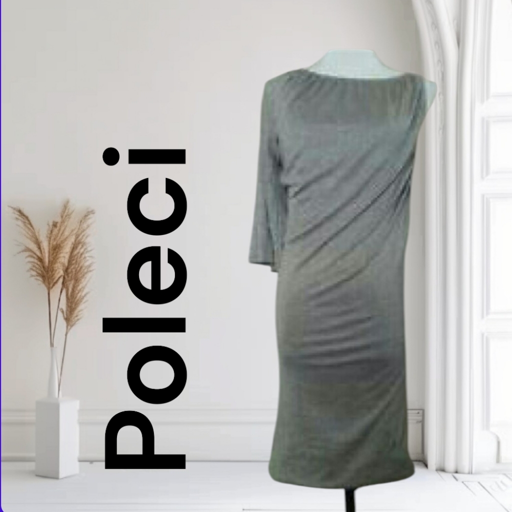 Y2k Nwt Poleci Dress Silver Metallic One Sleeve Mini Dress Small Womens S Nwt